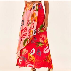 Farm Rio Mixed Fruits Ocean Skirt